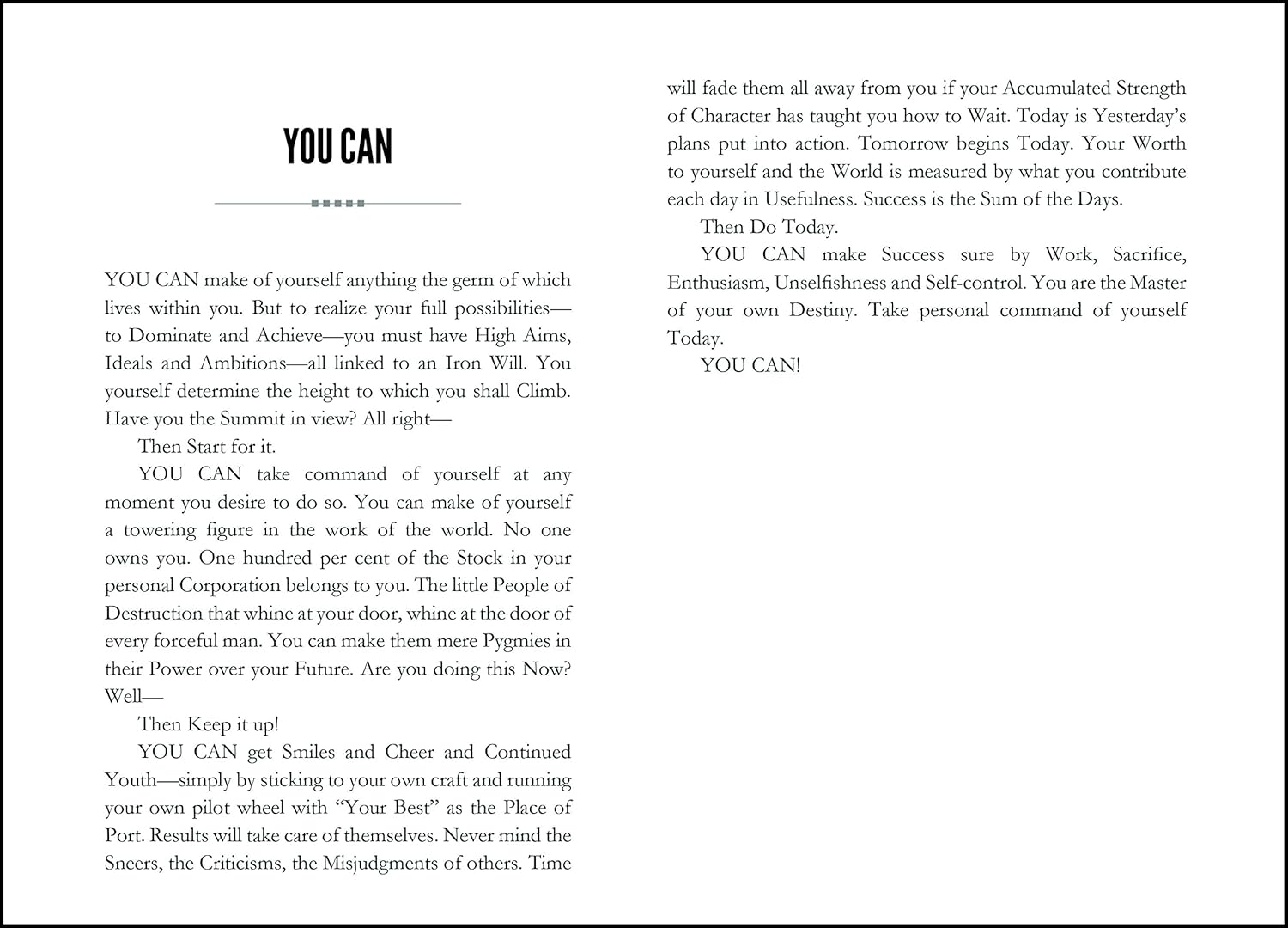 You Can