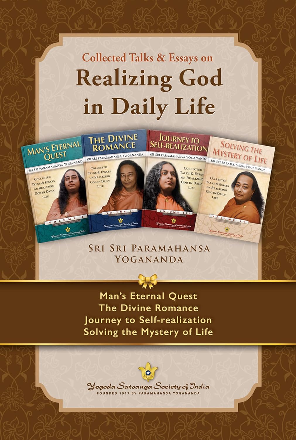 Man's Eternal Quest + The Divine Romance + Journey to Self-Realization + Solving the Mystery of Life (Vol 1,2,3,4)set of 4 Hardcover in English by Paramahansa Yogananda Author of Autobiography of Yogi by Paramahansa Yogananda - Book Image 2